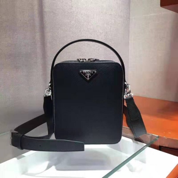 Prada Saffiano Brique Shoulder Bag PR079