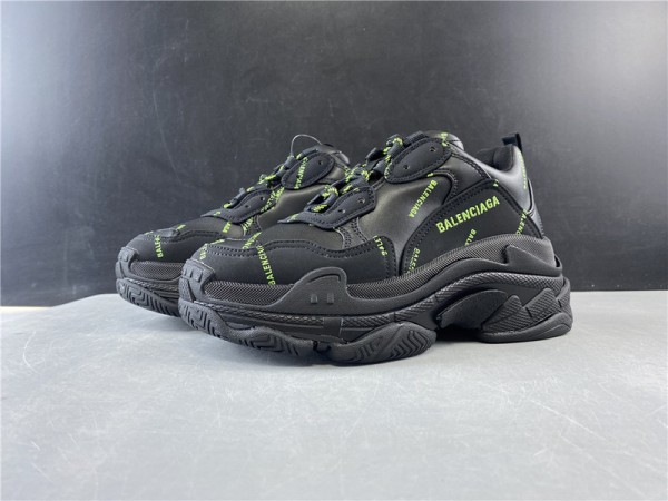 Balenciaga Allover Green Logo Triple S (BAL-W22)