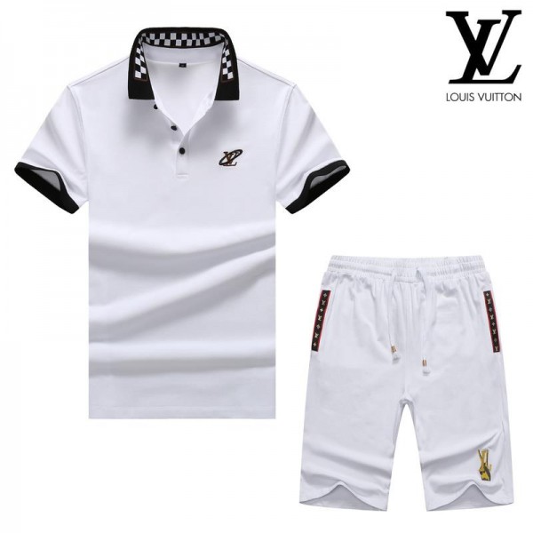 Louis Vuitton Men Polo & Short Set (LV-TS-A002)