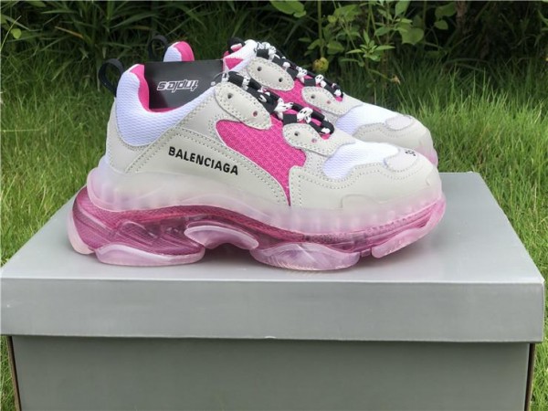 Balenciaga Triple S Clear Sole White/Pink (BAL-N18)