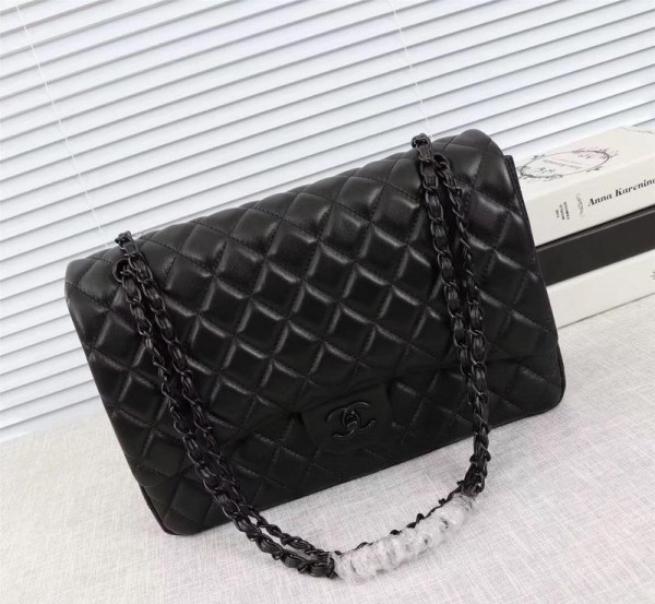 Chanel Large Double Flap Classic Handbag (CH229-Black)