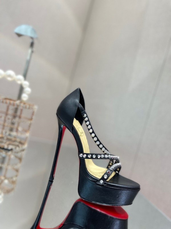 Christian Louboutin Ultimate Hate Sky Spike Sandal Black CL-H017