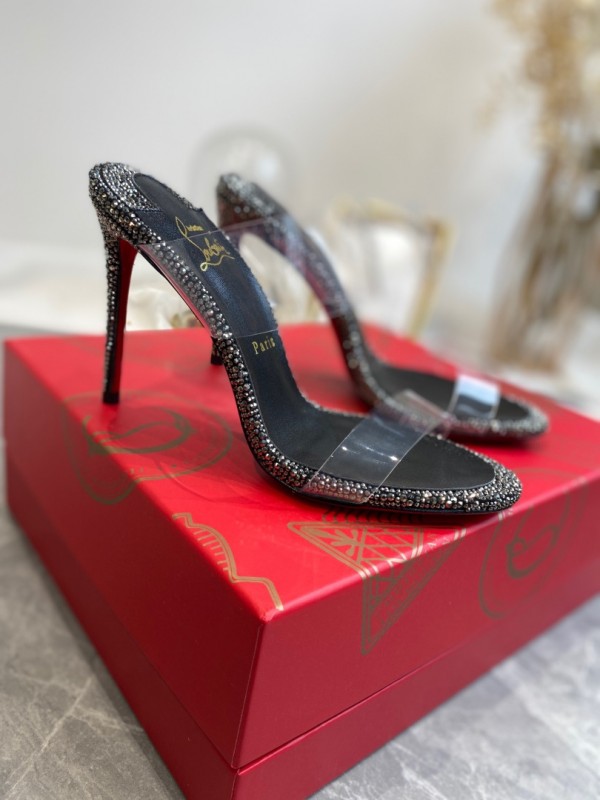 Christian Louboutin Metallic Strass Mule CL-H029