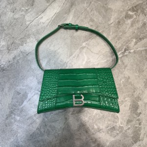 Balenciaga Hourglass Crocodile Bag Green BGHG-004