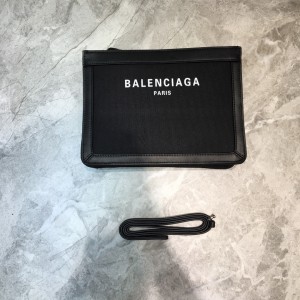 Balenciaga Navy Cabas Linen Bag Black BGNC-001