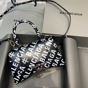 Balenciaga Hourglass XS Allover Logo Bag BHXS-001