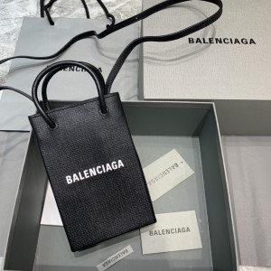 Balenciaga Phone Pouch Tote Black BLSP-012