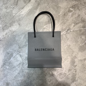 Balenciaga Xxs Leather Shopping Tote Bag - Grey BXXS-008 