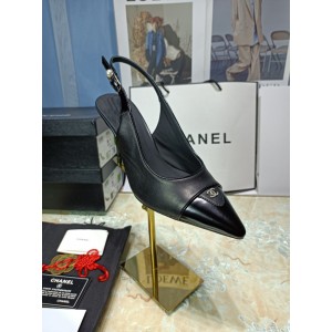 Chanel Women Slingback Pumps Black CHN-140