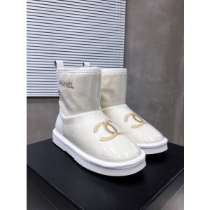 Chanel Winter Snow Boots White CHN-196