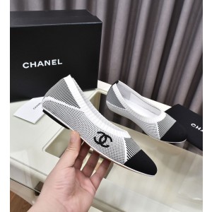 Chanel Shallow Mouth Flats White CHN-201