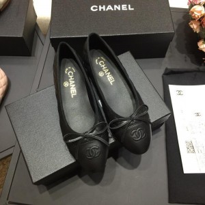 Chanel Women Ballet Flats Black (CHS-191)