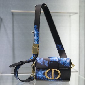 Dior Blue Tie & Smooth Calfskin 30 Montaigne Box Bag (DR-BG-N08)