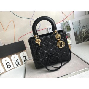 Dior Lady Dior Lambskin Bag Black (DR-BG-A017)