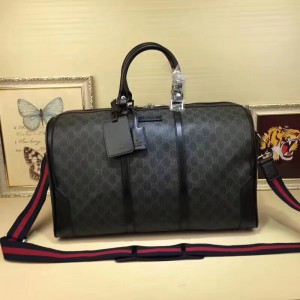 Gucci Men GG Black Duffle Bag (GUC-BG-A465)