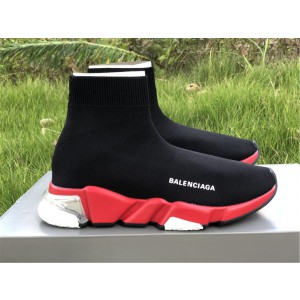 Balenciaga Speed Clear Sole Sneaker Black/Red (BAL-W24)