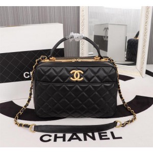 Chanel Top Handle Crossbody Bowling Bag (CH021-Black)