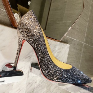 Christian Louboutin Sparkling Strass Pump Black CL-H074