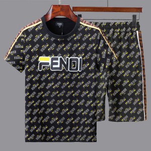 Fendi T-shirt & Short Set (FD-TS-A08)