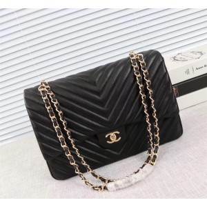 Chanel Large Double Flap Classic Handbag (CH229V-Black)