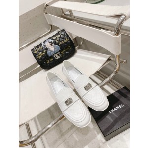 Chanel Women Loafers White CHN-014