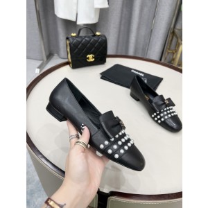 CHANEL 2022 Spring Women Loafers Black CHN-182